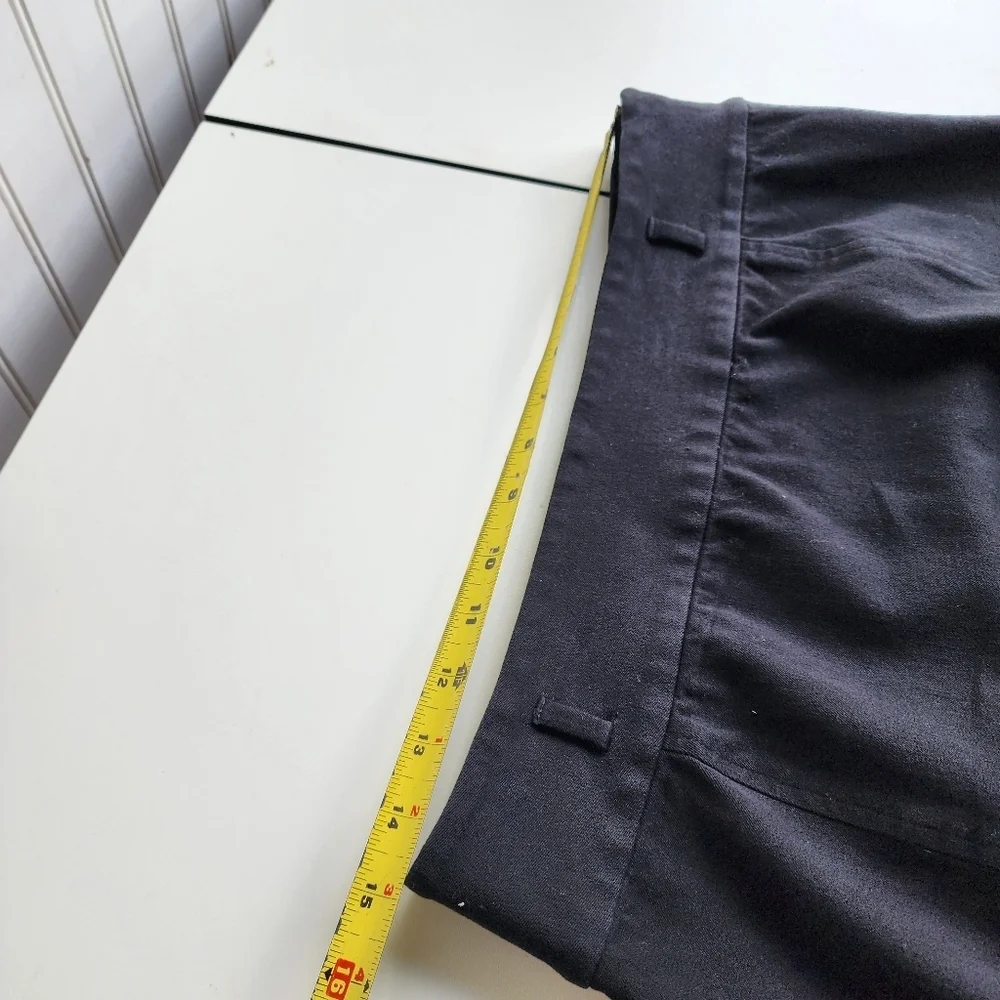 Lauren Ralph Lauren Womens Skirt Large Black Pencil Cotton Stretch Pull On Sz 12
